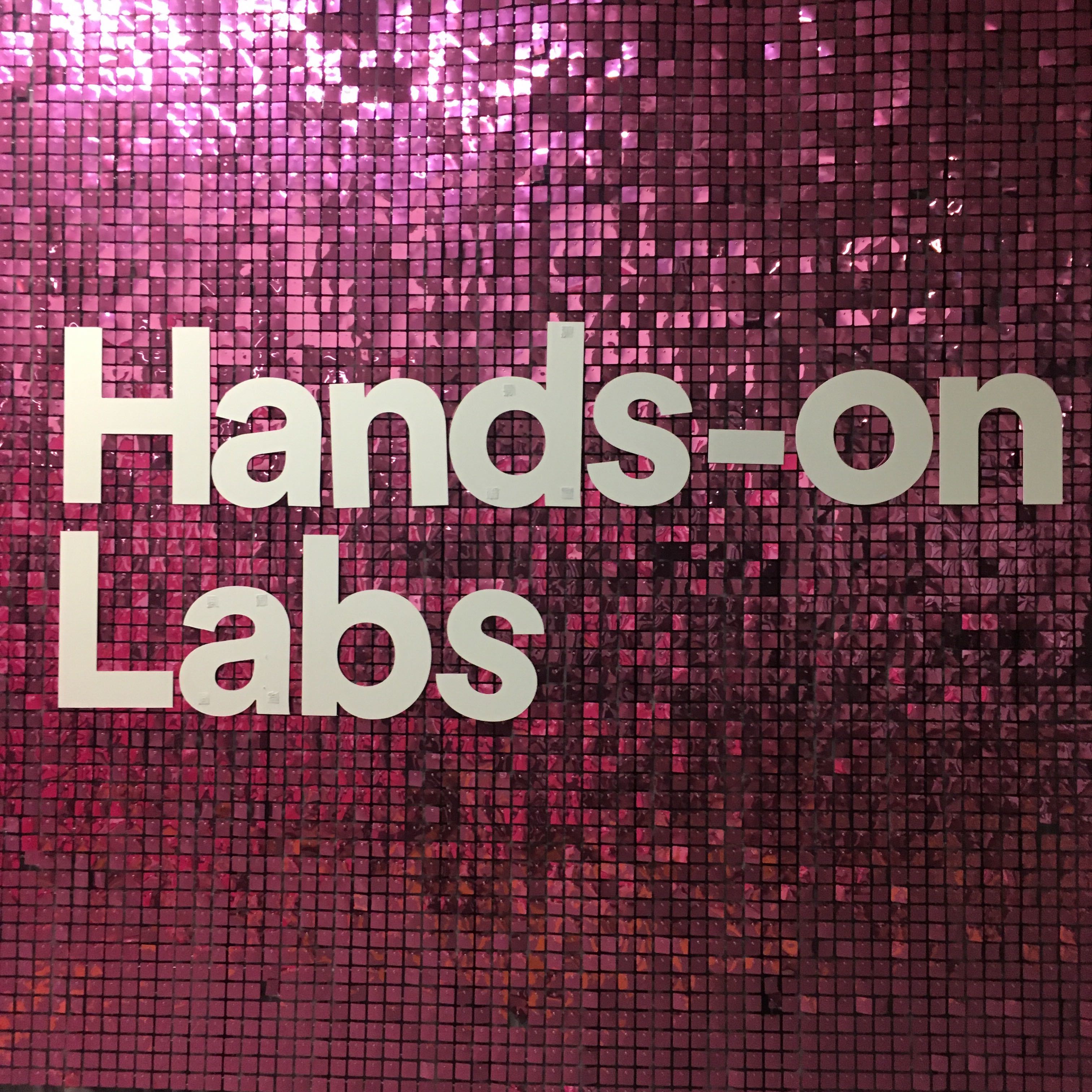 Sign that reads Hands-on Labs